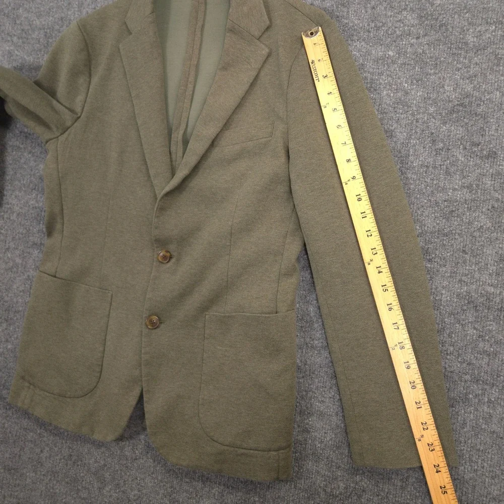 J Crew Thompson Knit Blazer Mens 38R Olive Heather Slim Fit Business Casual